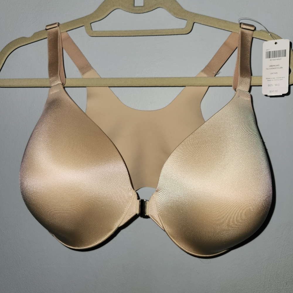 Soma: NWT Racerback Bra 36G Vanishing Back Front Close Full Coverage